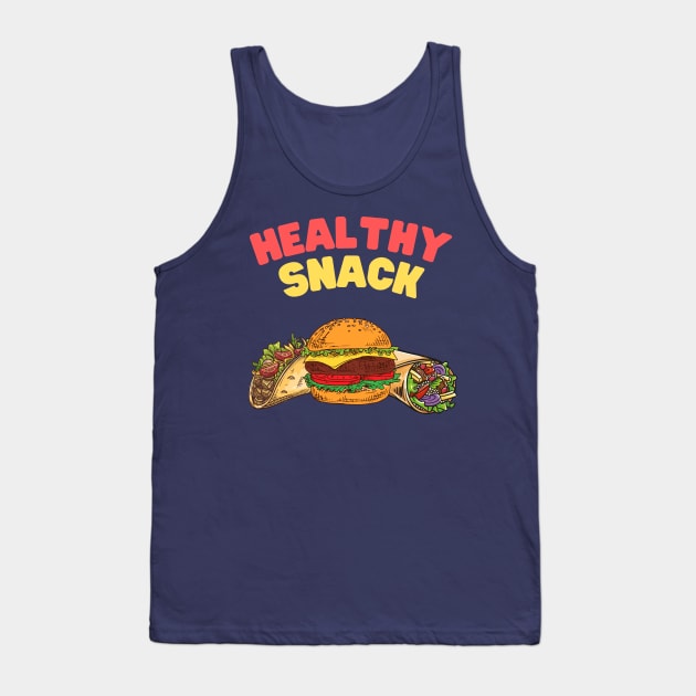 Slightly Wrong Healthy Snack Fast Food Tank Top by waltzart